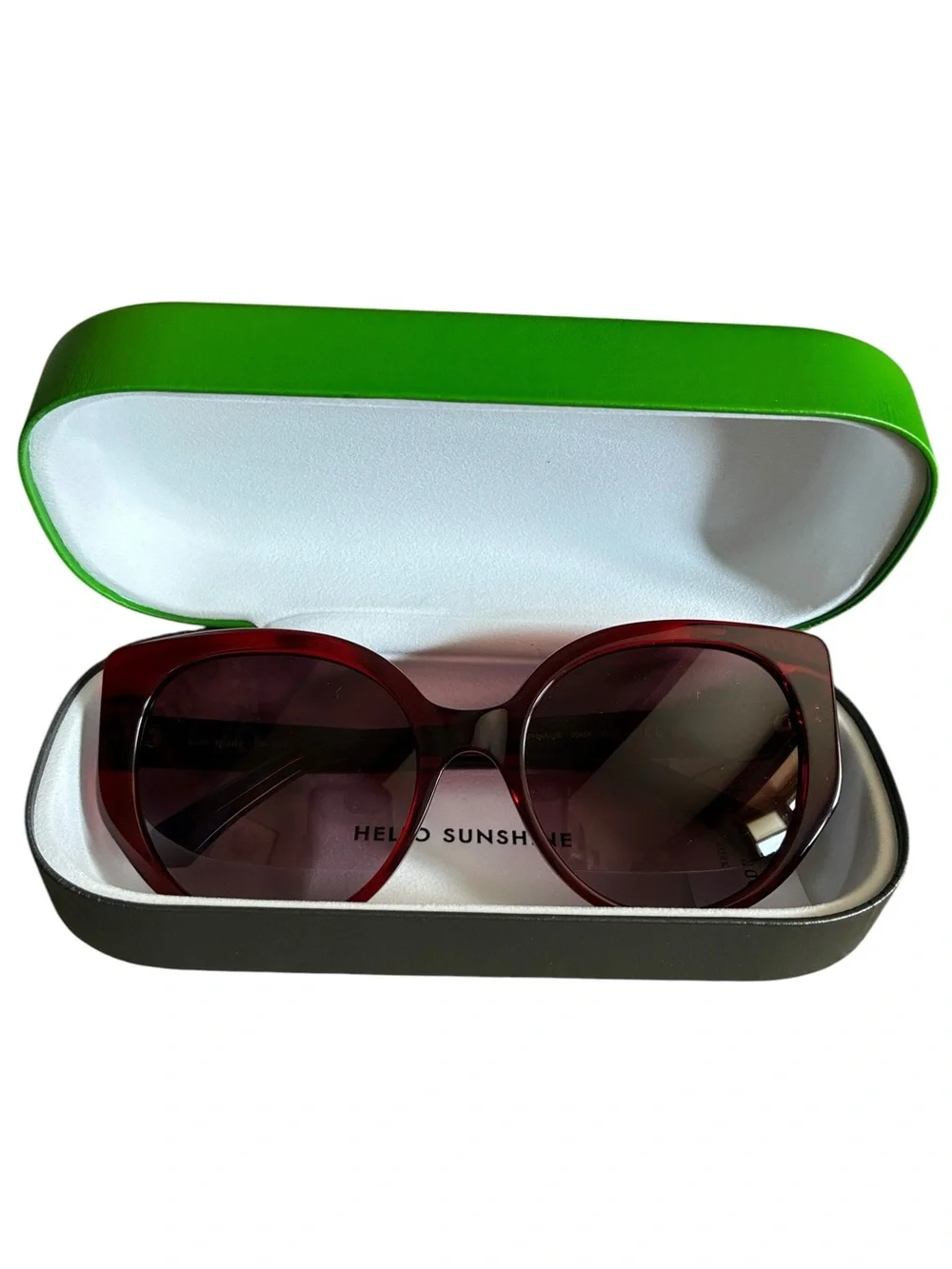 Kate Spade Seraphina/G/S Burgundy Oversized Cat Eye Sunglasses C9A3X 55□19 NWT